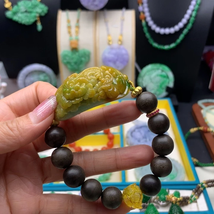 翡翠未镶嵌手链翡翠手牌