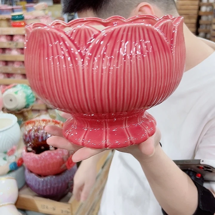 有孔，满10元发货多肉陶瓷花盆