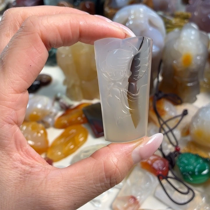 玛瑙/玉髓未镶嵌吊坠(不含链)