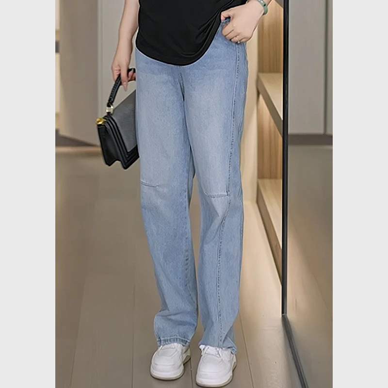 爱朴大码女装120到220斤高端春季新款欧若风百搭时尚牛仔裤8776