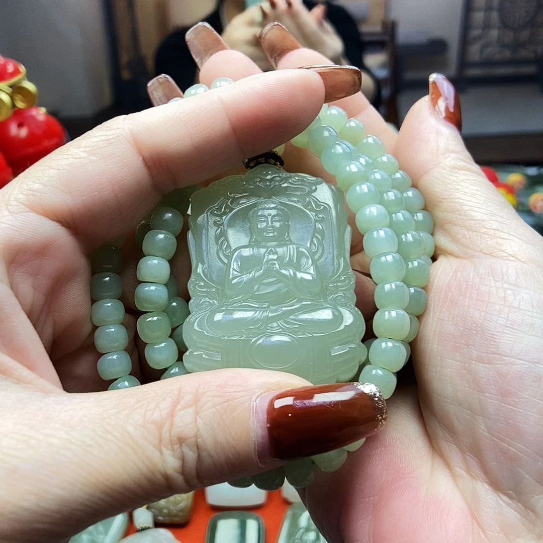 颈饰未镶嵌和田玉好**连