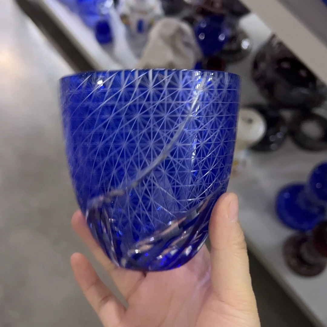 水晶玻璃平底款微瑕一个