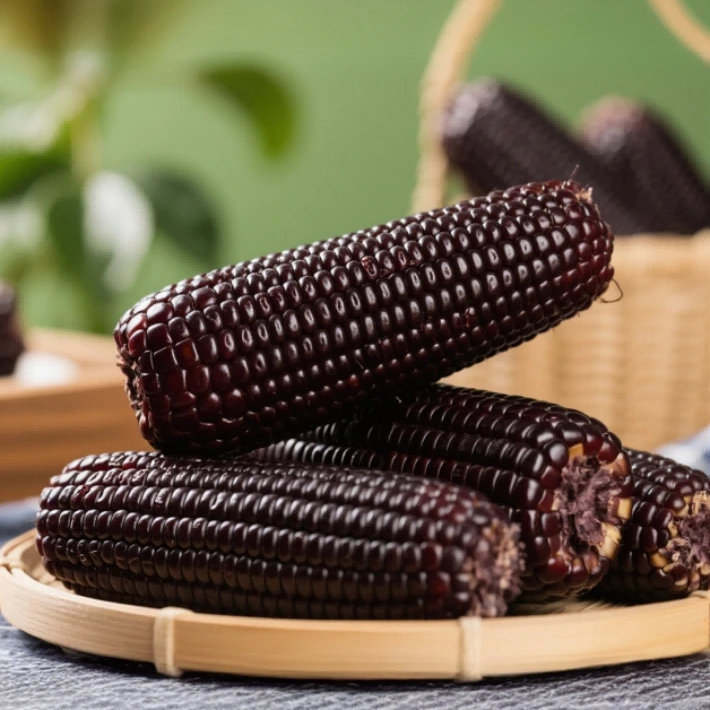 东北新鲜粘糯玉米拉丝黑糯玉米12棒/箱透明包装代餐