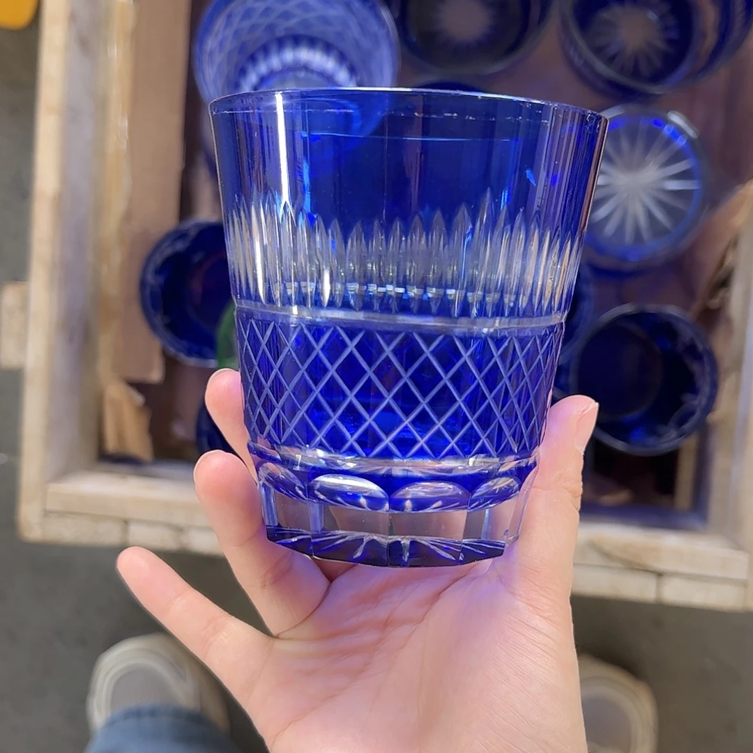 水晶玻璃高脚款微瑕一个