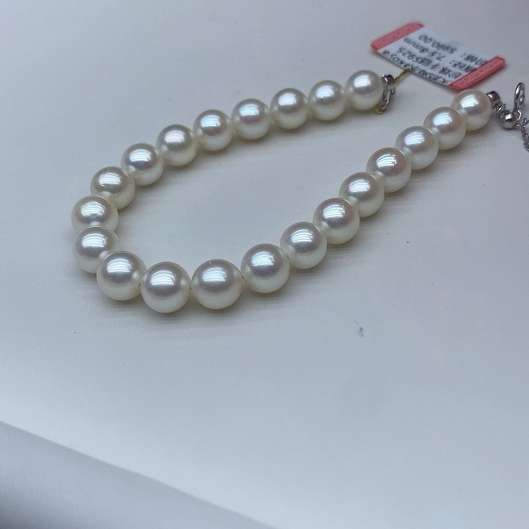 海水珍珠银S925镶嵌手绳