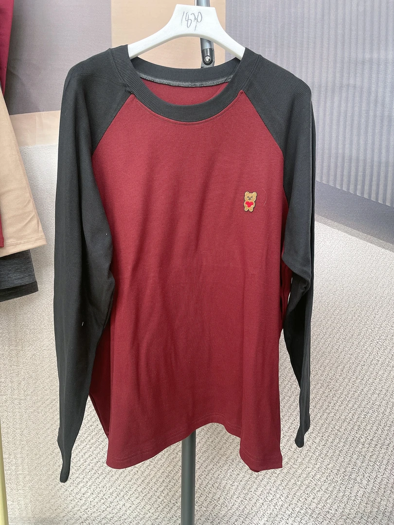 【插肩T】柔软舒适拼接上衣