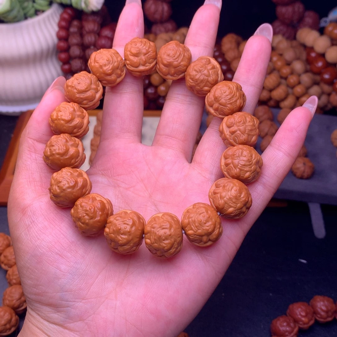 猴头核桃吊坠禅王手串18尺寸