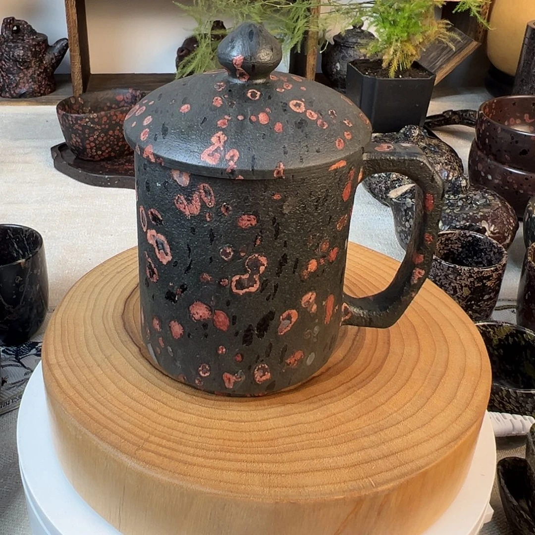 梅花玉红梅办公杯