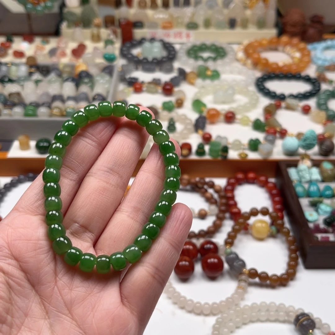 和田玉未镶嵌手链单圈手串