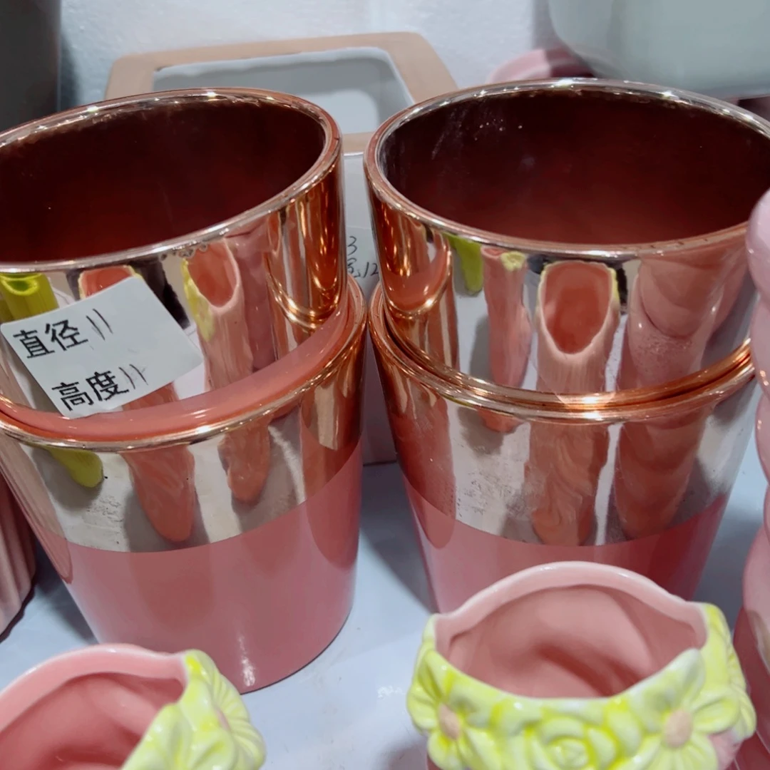 有孔陶瓷花盆，满10米包邮发货