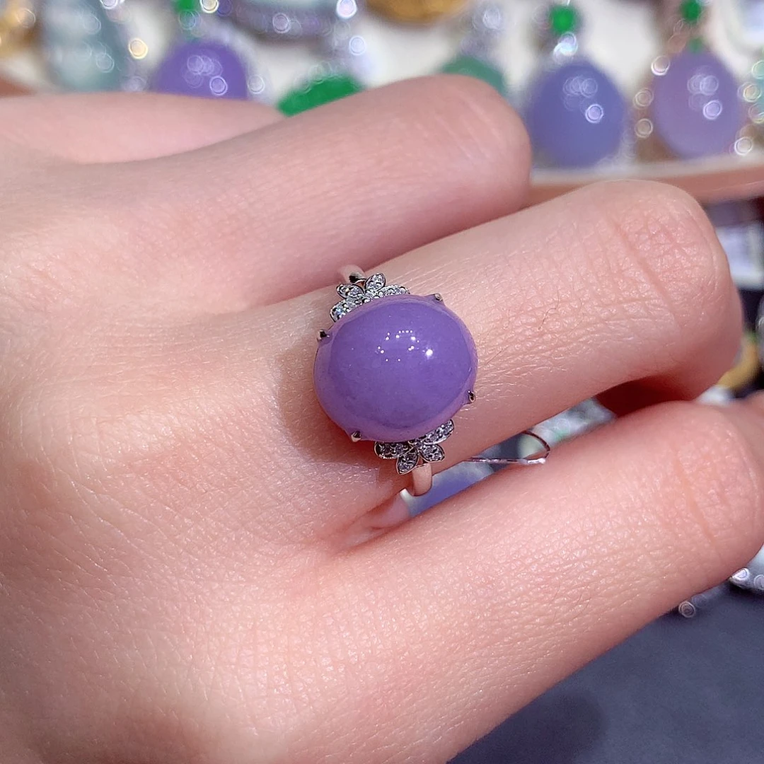 吊坠(不含链)18K金镶嵌翡翠