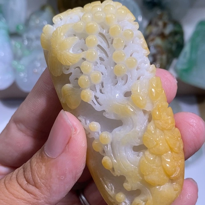 【闪购商品】颈饰未镶嵌翡翠喜上眉梢