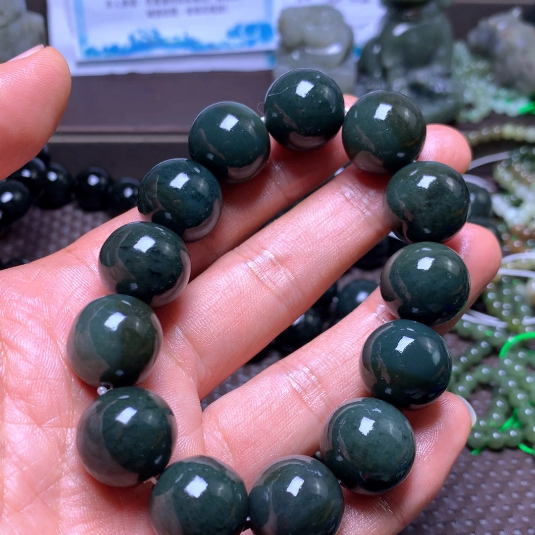 和田玉未镶嵌手串18