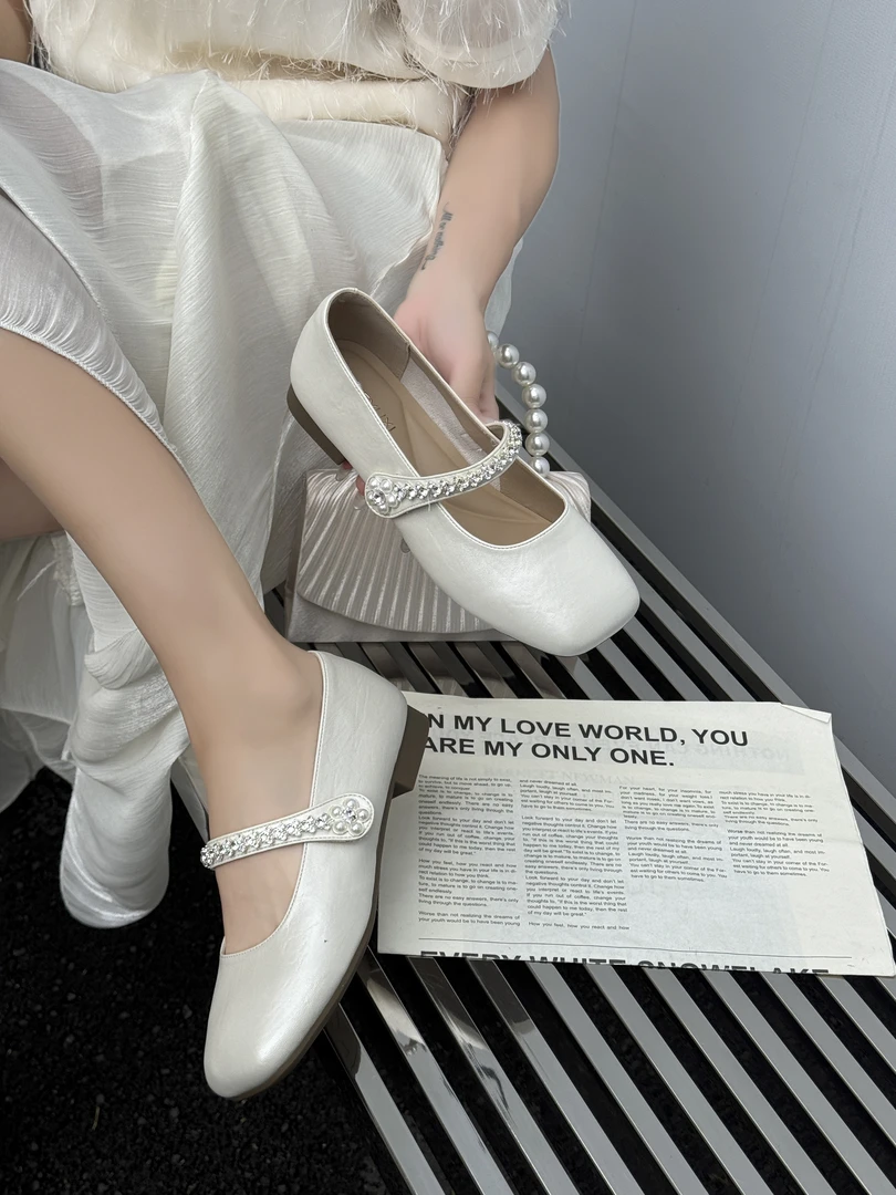 百搭温柔方头玛丽珍鞋8826