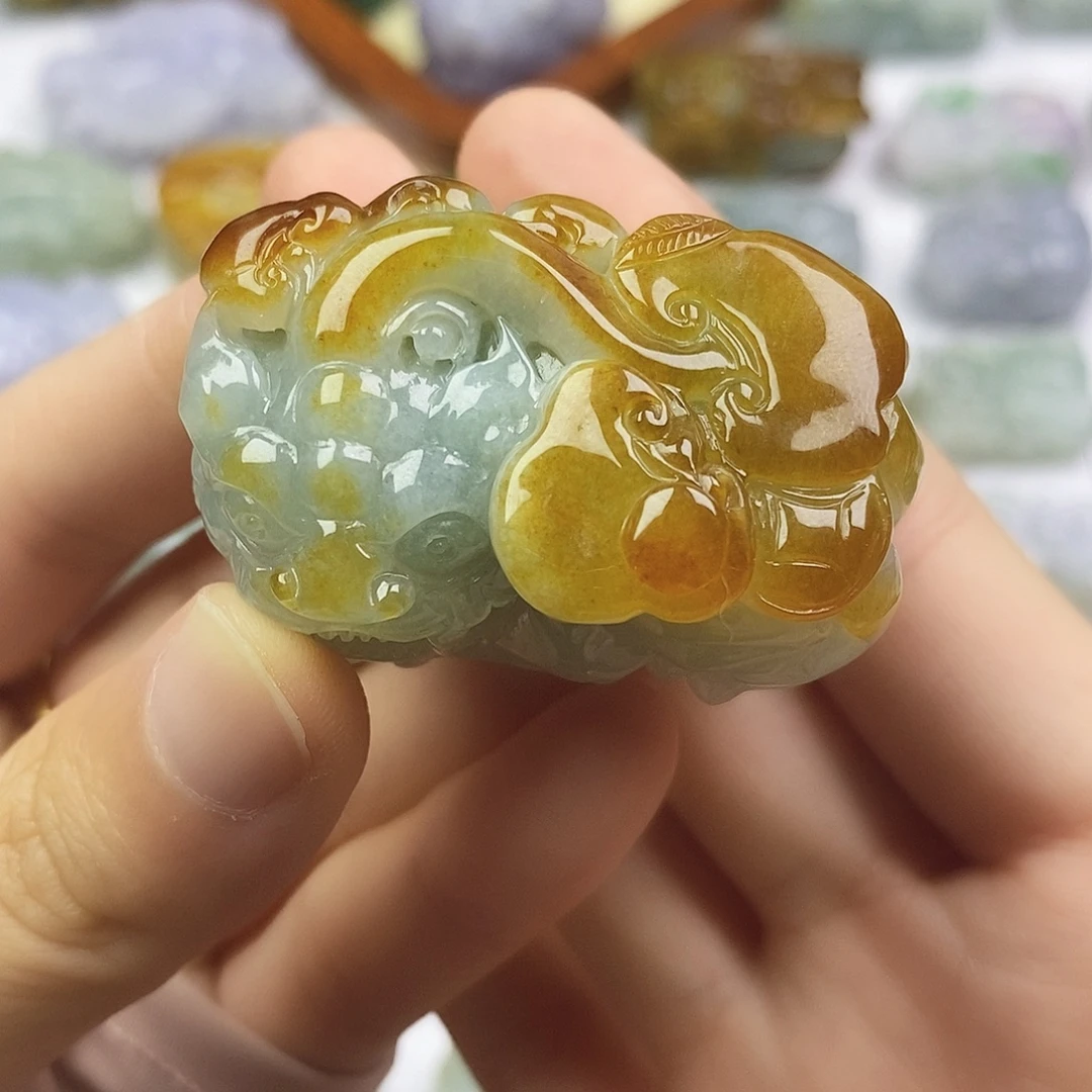 蜡****翡翠未镶嵌颈饰貔貅