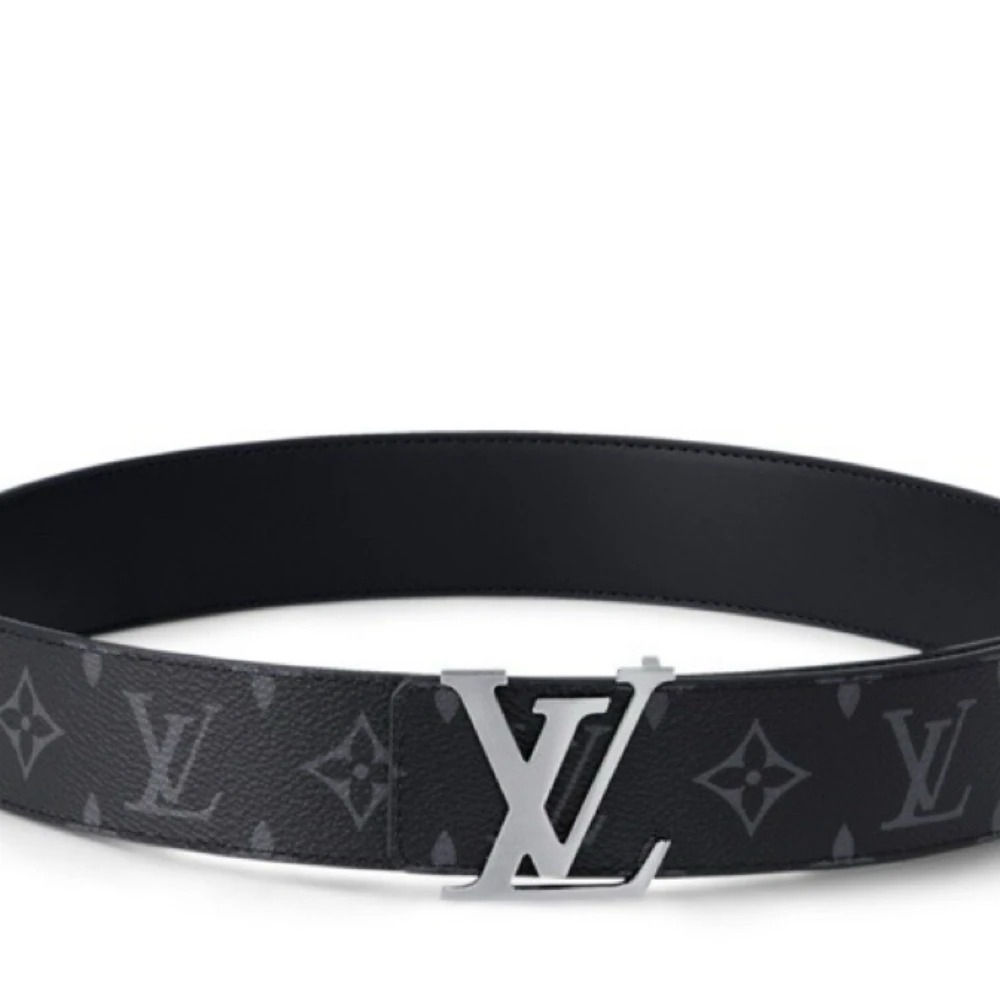 未使用 LouisVuitton/路易威登 黑老花男士皮带 腰带 95cm 宽4cm