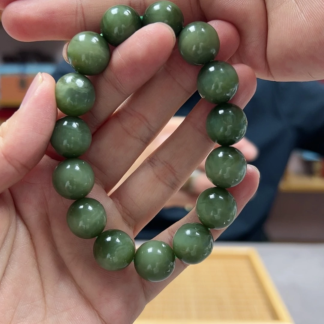 【闪购商品】手串未镶嵌和田玉菜*碧玉