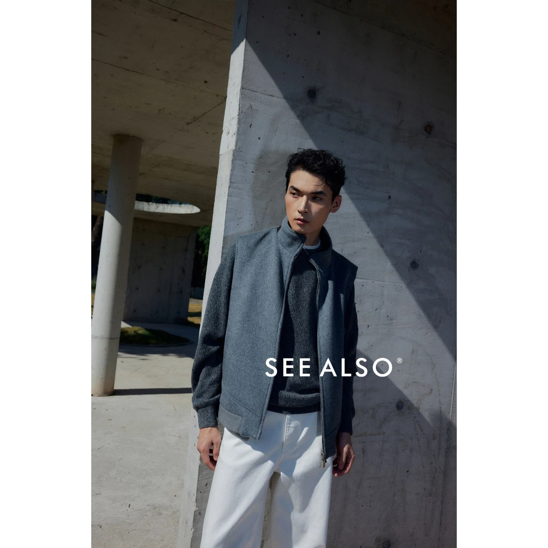 SEE ALSO『黑标旗舰』100%绵羊毛山羊绒老钱新贵双拉链秋冬马甲外套