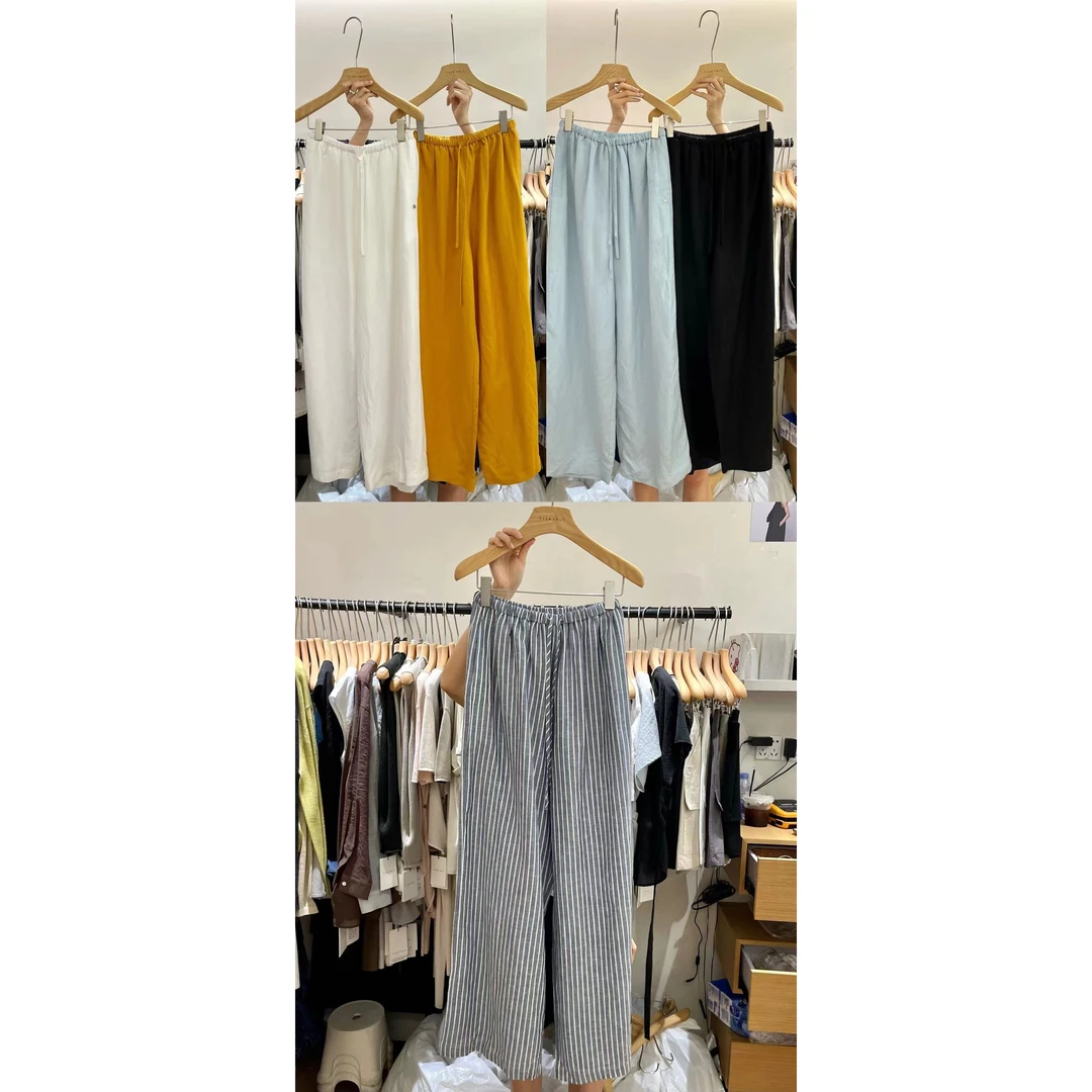 【NO退NO换】鑫燃KIKI 麻简约小众显瘦高级感直筒裤 53237 ET（F）