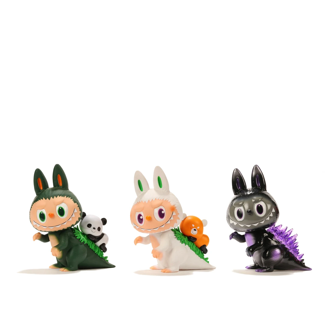 47、龙家升作品 GOJIMOMO灰紫色、白色、绿色（一组三只）【LABUBU拍卖】