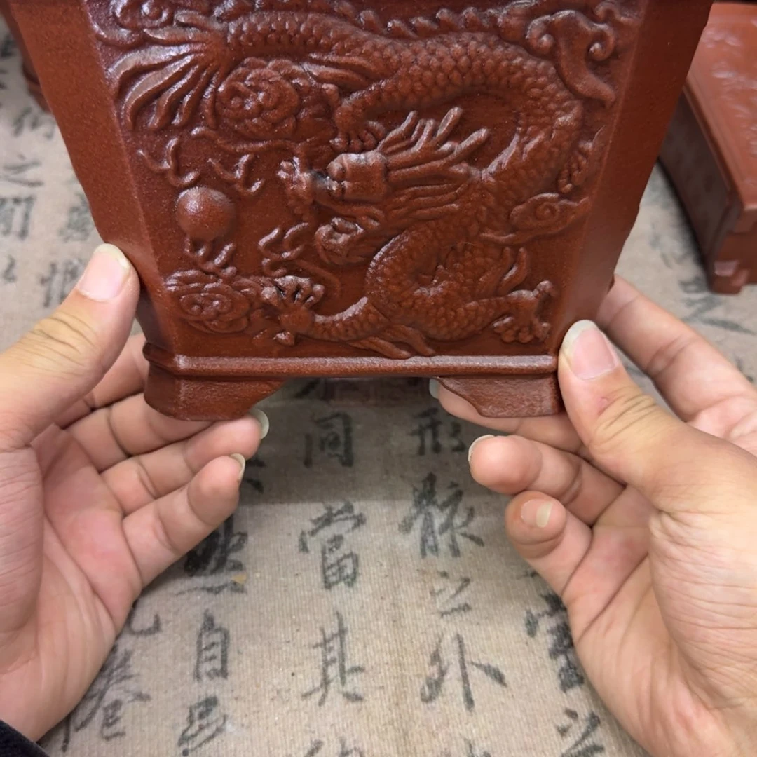 紫砂花盆宜兴紫砂正品17x10.5