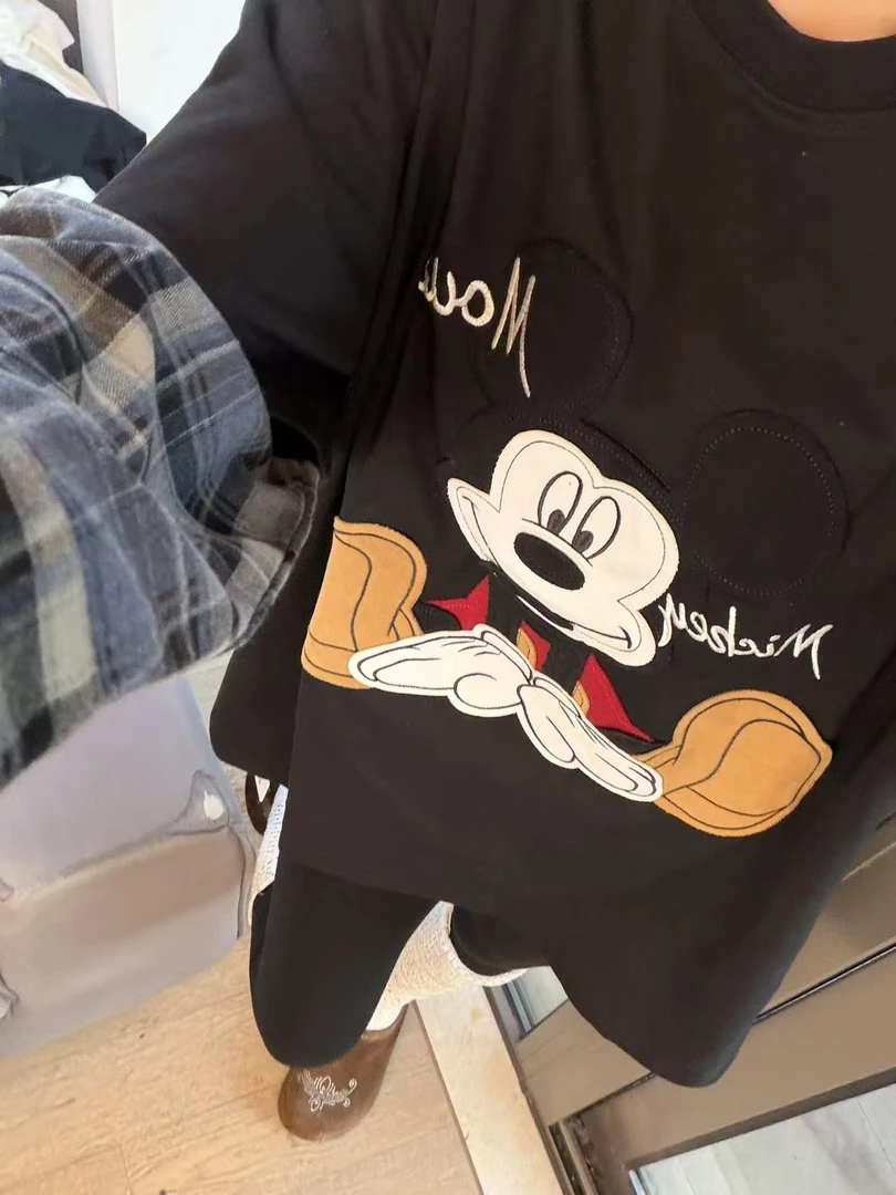 【米奇】长袖休闲百搭大码时尚夏季宽松潮流