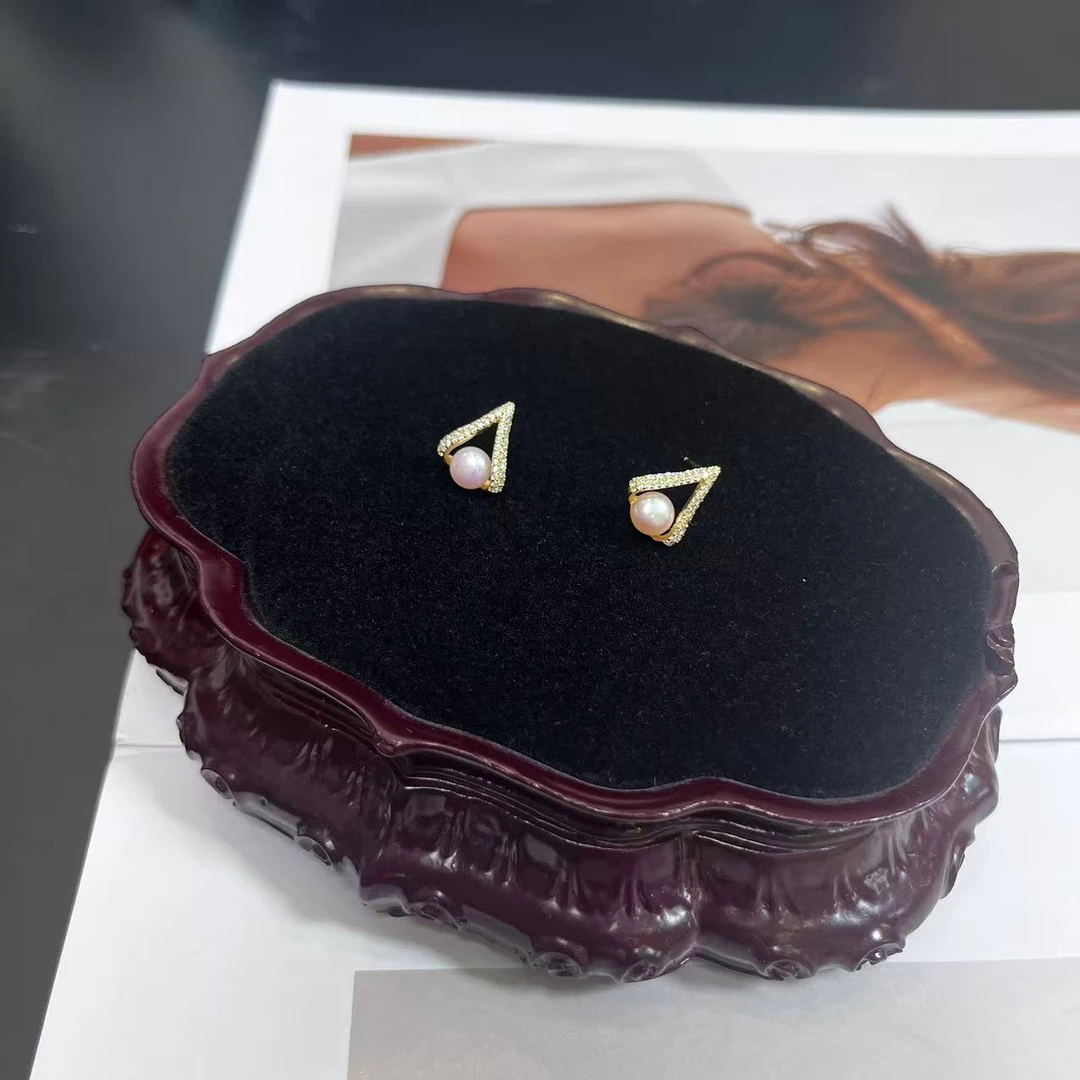 铜合金仿珍珠耳饰 气质名媛风耳饰耳环女 H6339