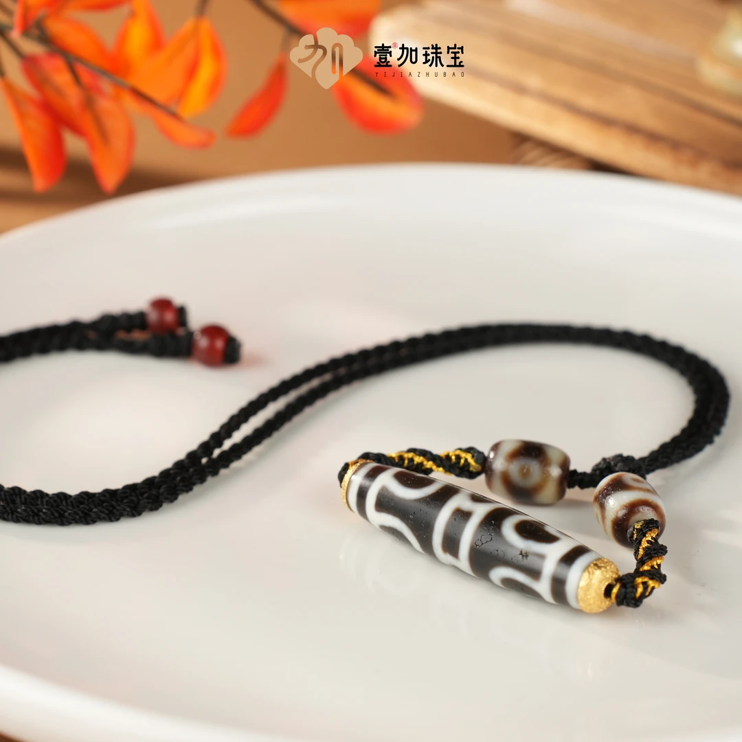 壹加安琪 | 18K金镶上肯莲师F帽多宝玛瑙项链多样性发一