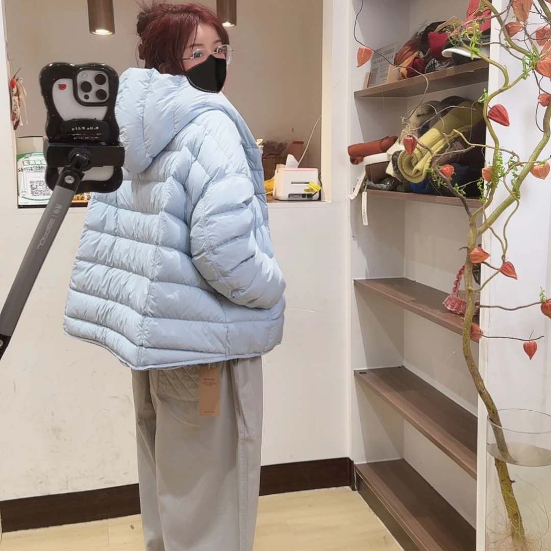 1204可溯源韩国订单羽羽外套蓝色可以穿到160斤