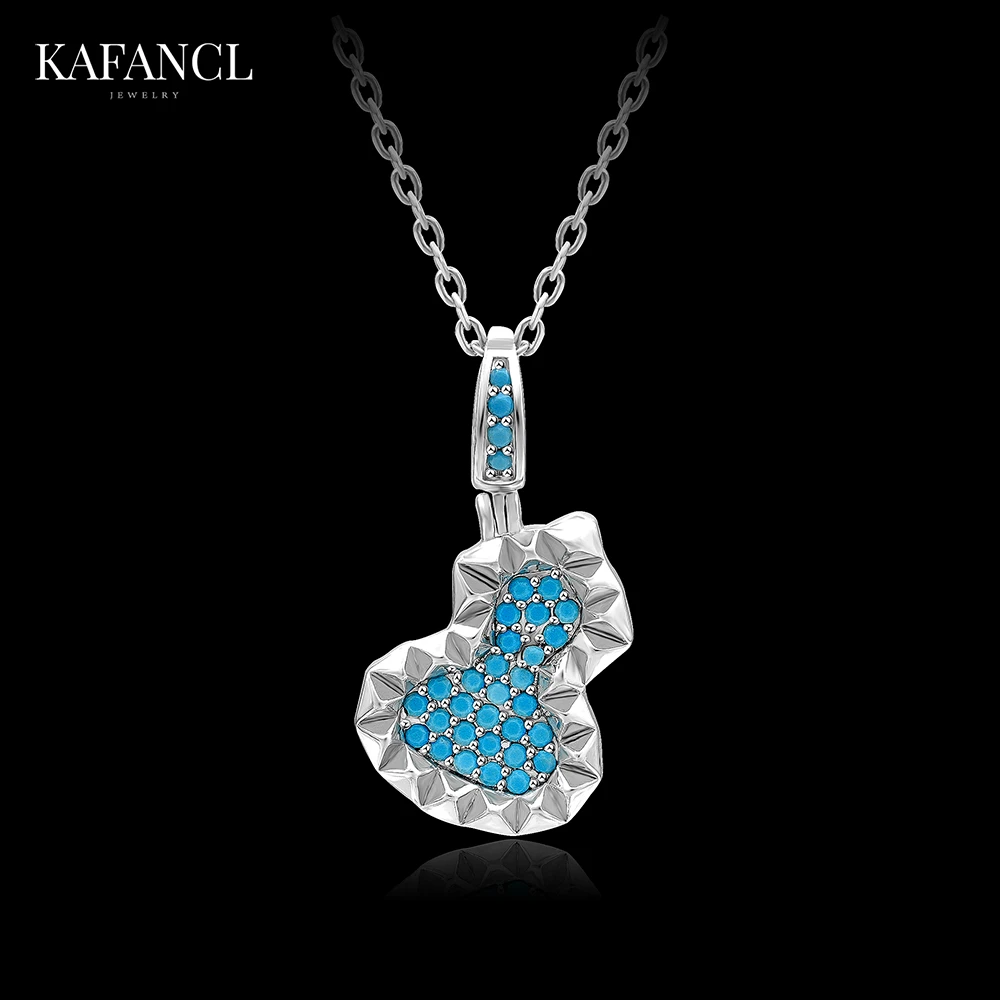 链子925银 镀K金 气质车花葫芦项链ZF-B865