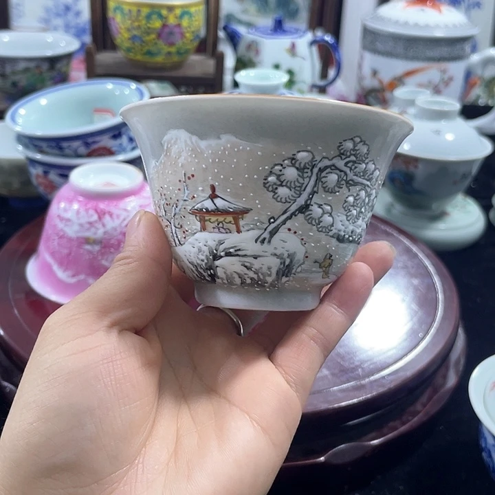 景德镇陶瓷手绘主人杯