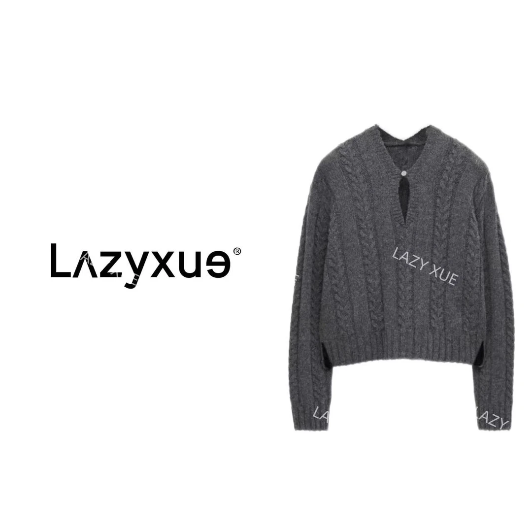 LAZYXUE薛懒懒/100绵羊毛软糯长袖休闲百搭减龄针织上衣 ZK275