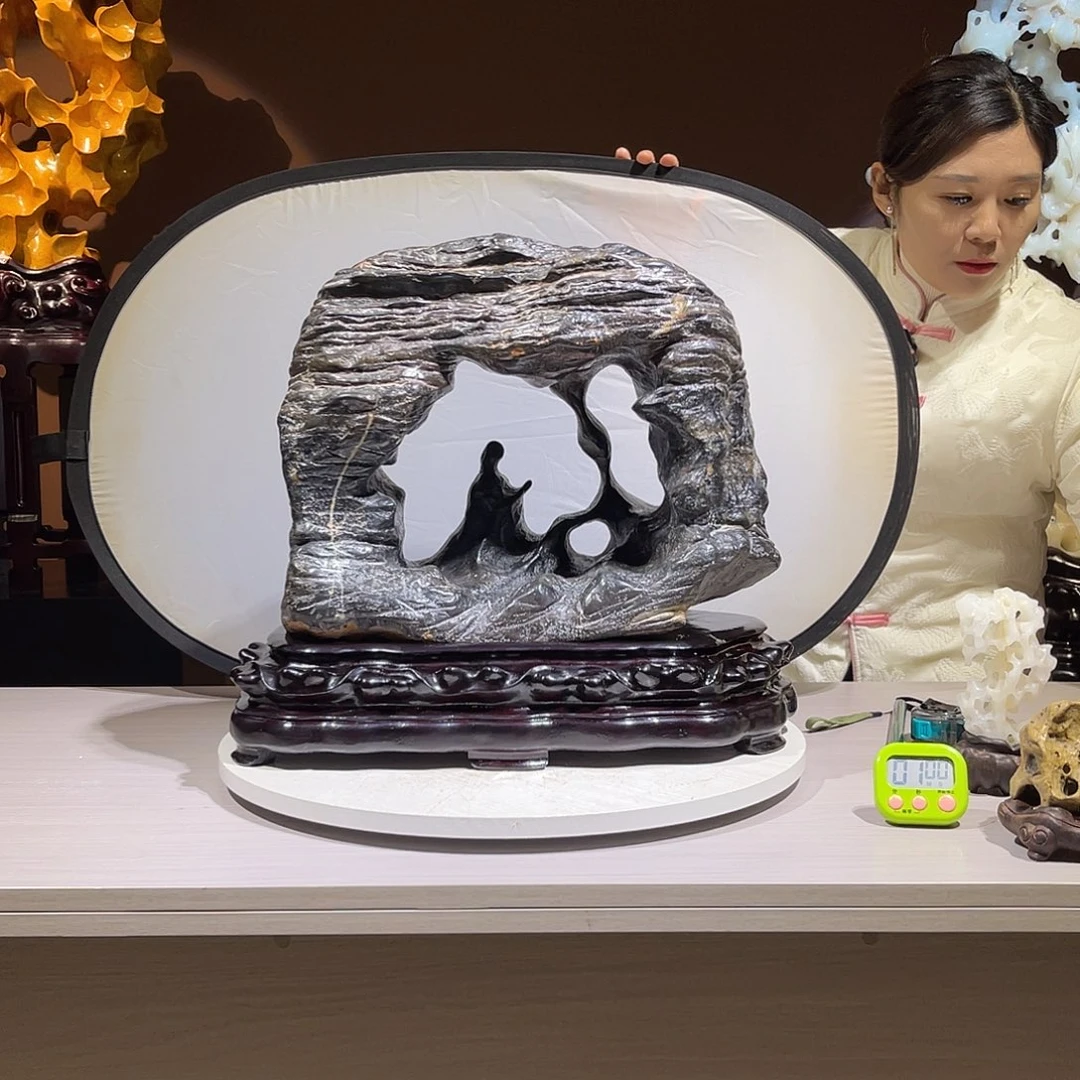 f***6灵壁石，高44宽45厘米