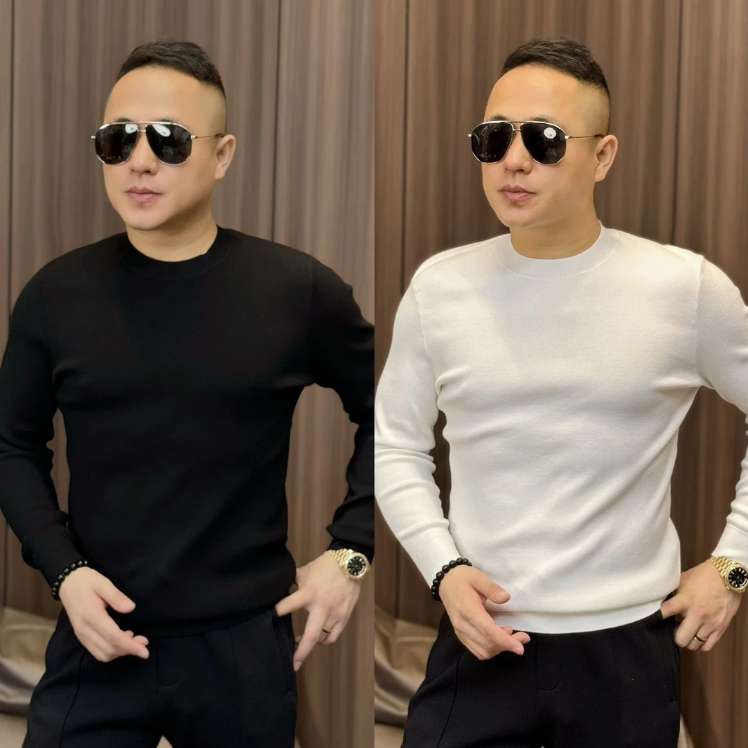 6802 孙先生｜秋冬简约净版男士长袖针织衫打底衫