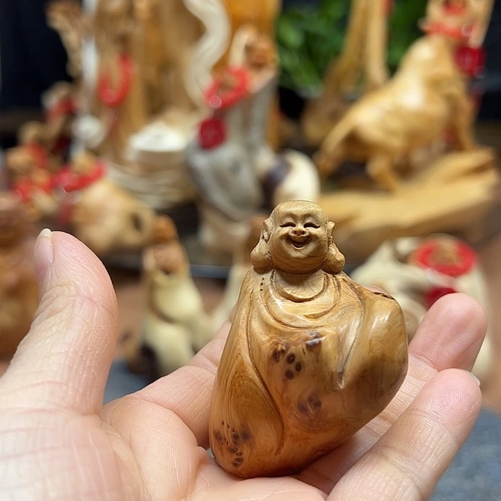 非洲檀香无事牌崖柏摆件