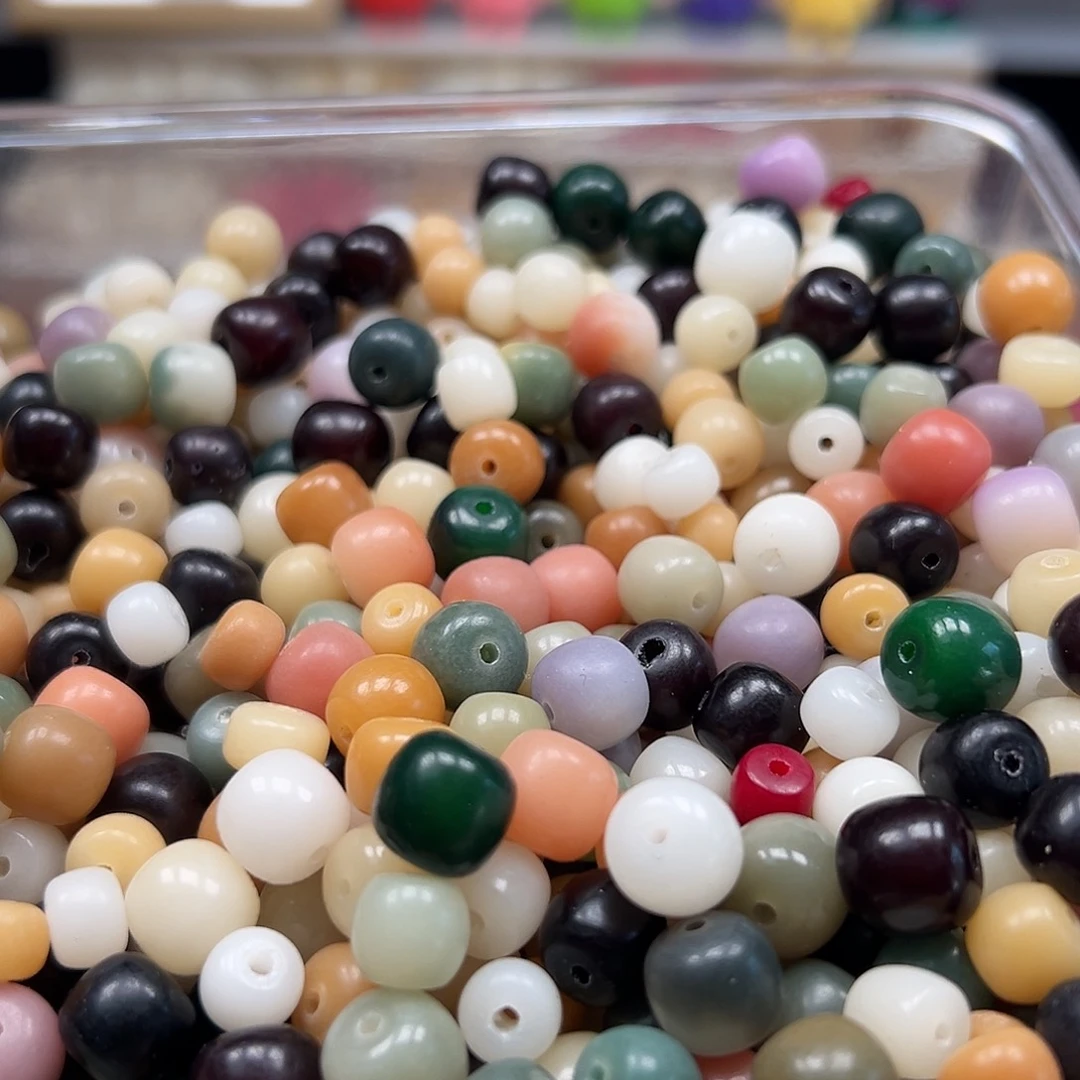 菩提根/象牙果手串微瑕小多宝桶大小混300颗卡牌➕200颗