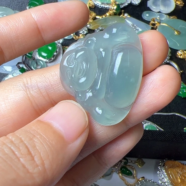 萌***哒翡翠未镶嵌吊坠(不含链)