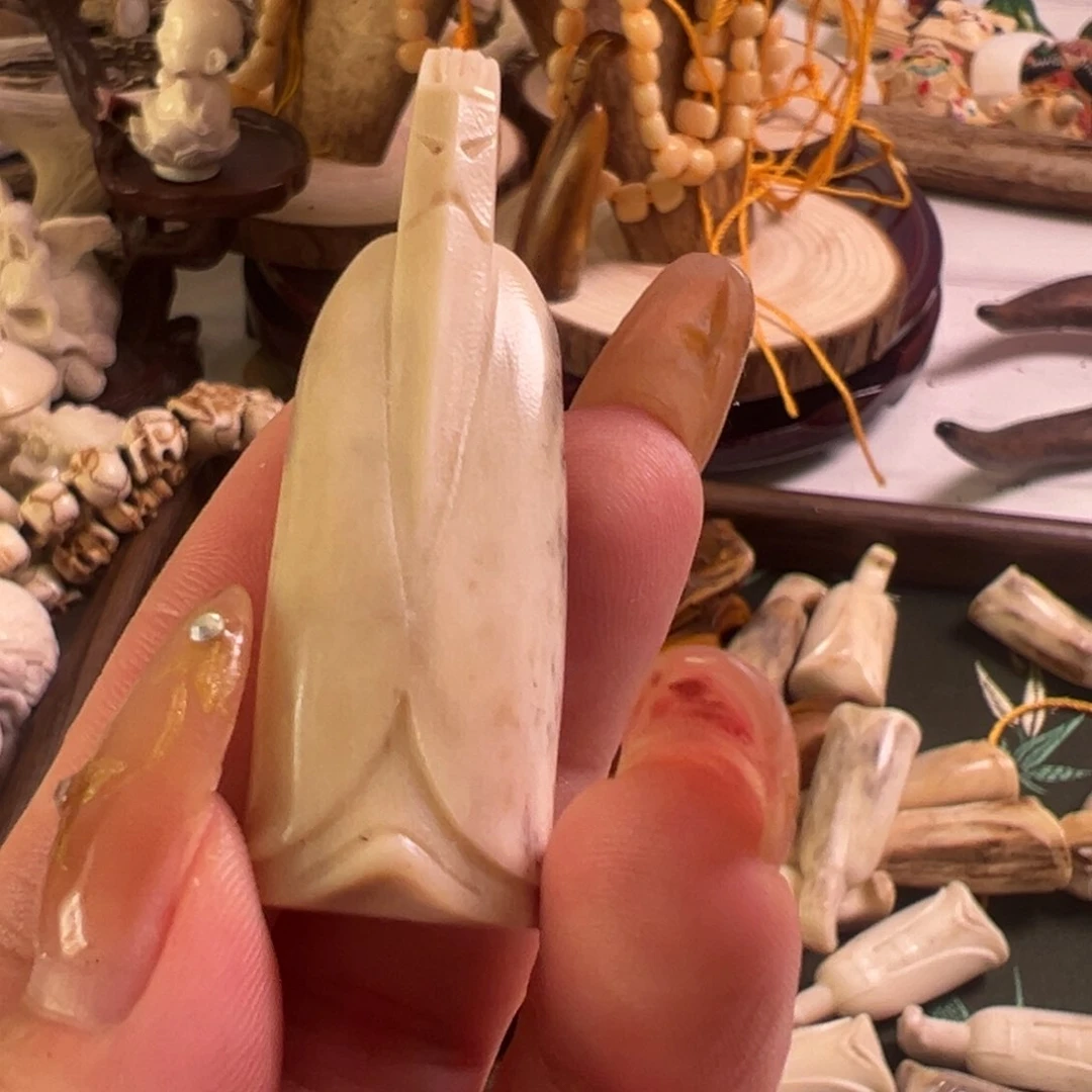 鹿骨把件日*落手把件