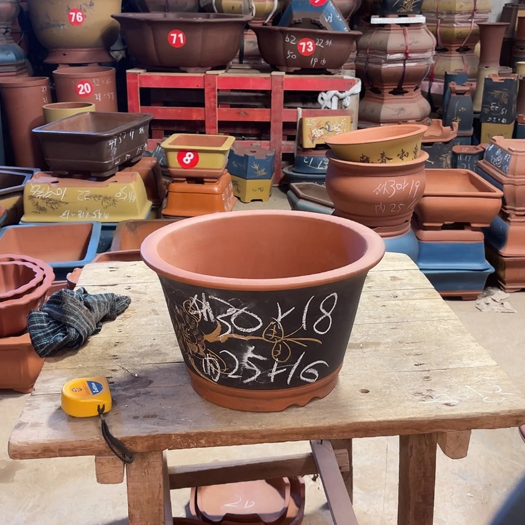 紫砂花盆斗盆一个