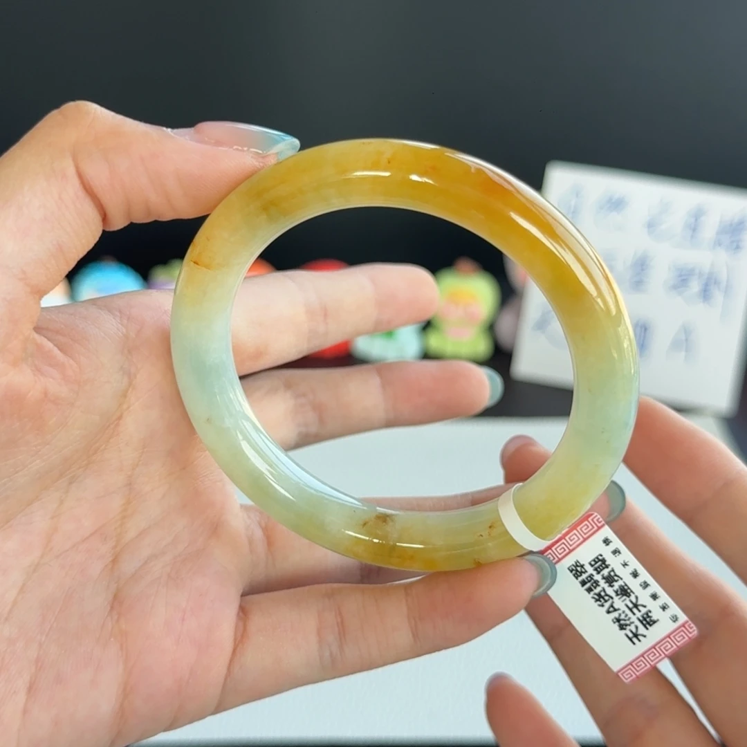 翡翠未镶嵌手镯50号 55