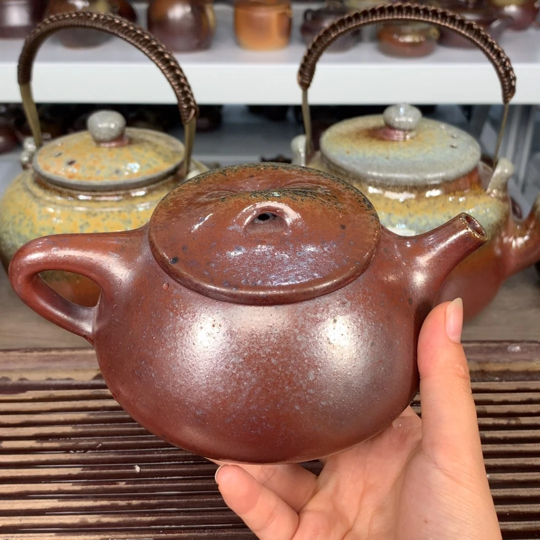 茶壶紫砂纯自然柴烧