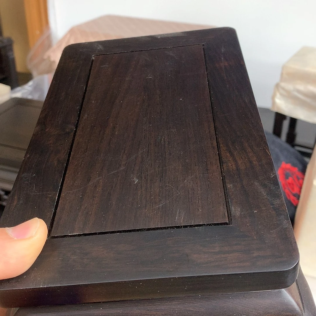 藤类紫光檀长21灵芝底座