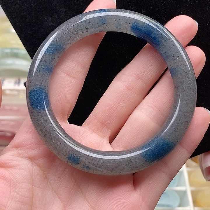 未镶嵌手镯水晶蓝草莓K2圆条55