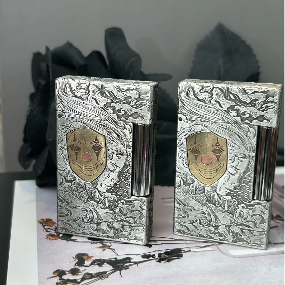 calories克雷斯熏银面具人生精雕朗声送男友高端侧滑轮打火机