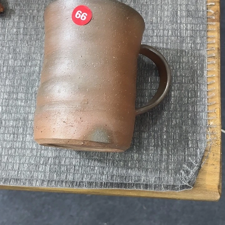 平***6瓷片备前盖置茶杯茶宠