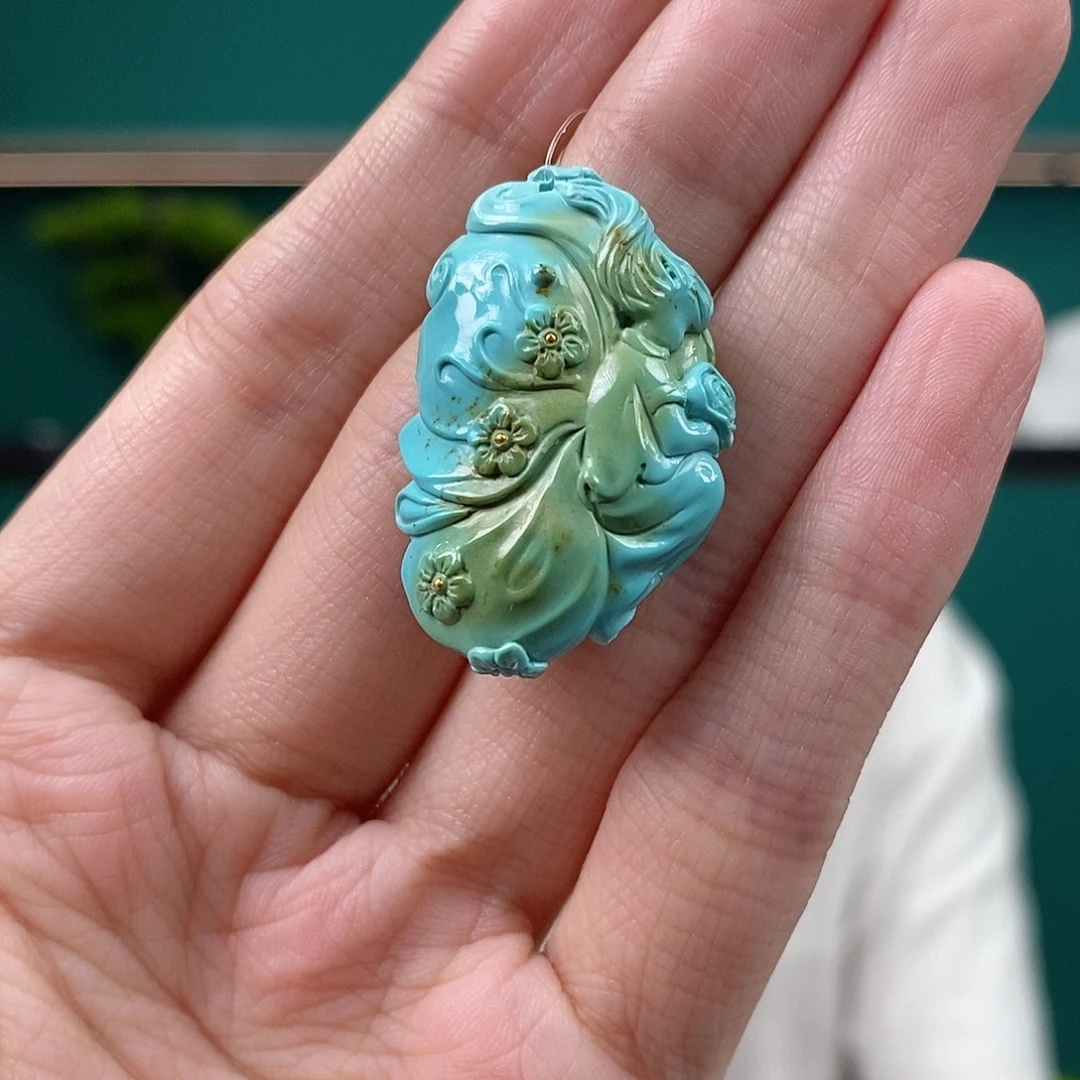 未镶嵌绿松石珠宝奇石