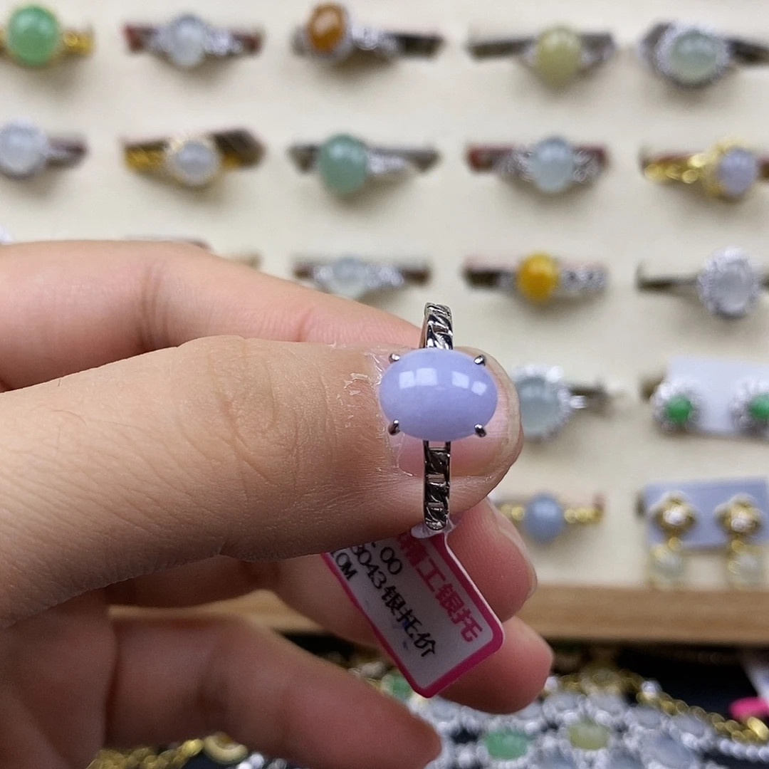 翡翠银S925镶嵌戒指