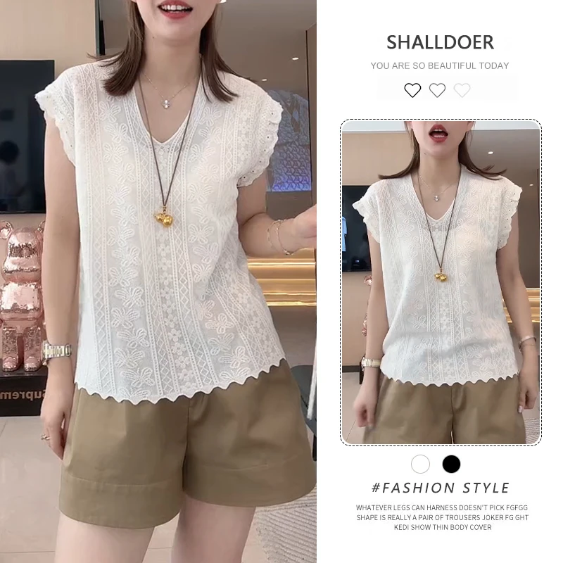 法式蕾丝拼接显瘦时尚针织衫2026夏季新款轻奢小众女装小飞袖上衣