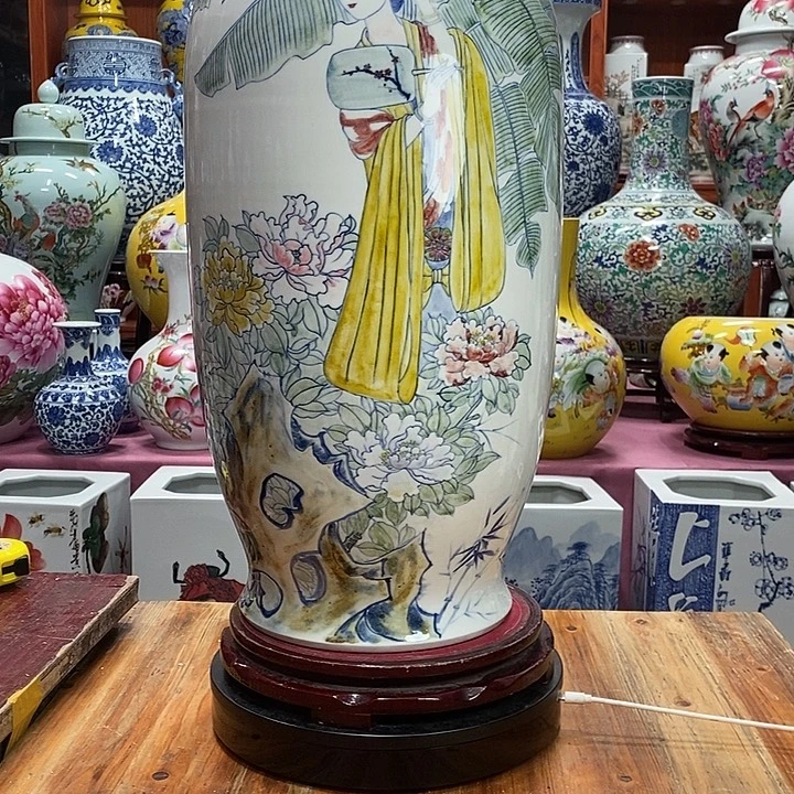 景德镇陶瓷手工手绘花瓶摆件