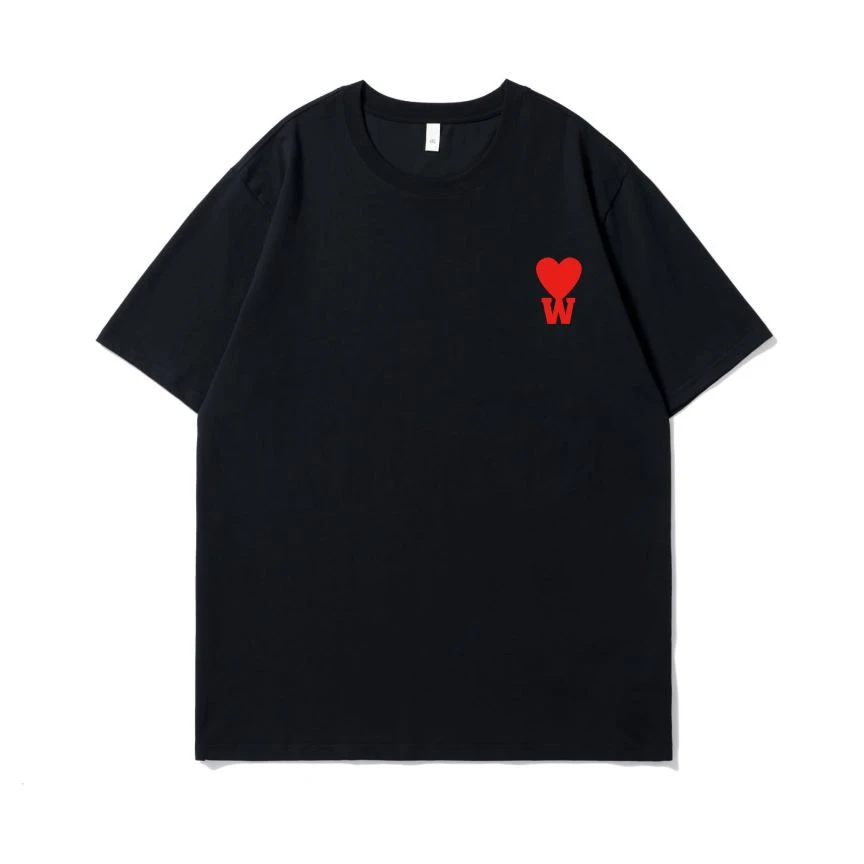 180-500斤大码男装棉料爱心时尚简约百搭挺括显瘦弹力短袖